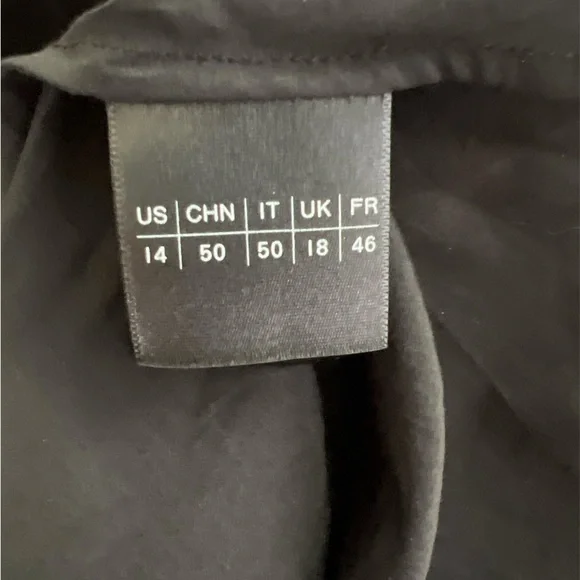 Lafayette 148 New York Hayden Wave Lace Black Long Sleeve Midi Dress Size 14 - Picture 9 of 10